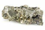 Pyrite, Quartz, and Chalcopyrite on Sphalerite - Peru #238958-1